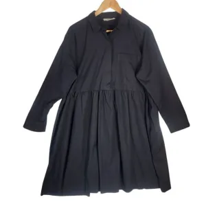 Everlane Shirt Dress Women's M Black The Field Oversized Contemporary Minimalist