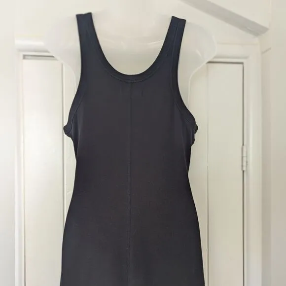 Everlane The 90s Ribbed Tank Dress MD Quiet Luxury Lagenlook Dark Romantic