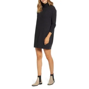 Everlane The Cashmere Turtleneck Black Speckled Dress Small Cozy Minimalist