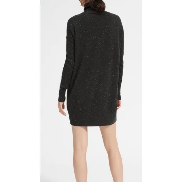Everlane The Cashmere Turtleneck Black Speckled Dress Small Cozy Minimalist