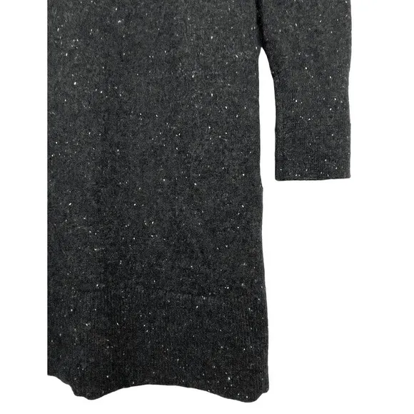 Everlane The Cashmere Turtleneck Black Speckled Dress Small Cozy Minimalist