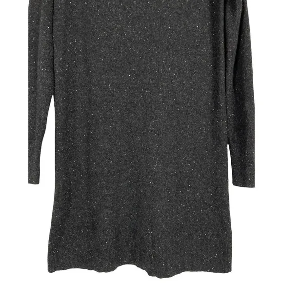 Everlane The Cashmere Turtleneck Black Speckled Dress Small Cozy Minimalist