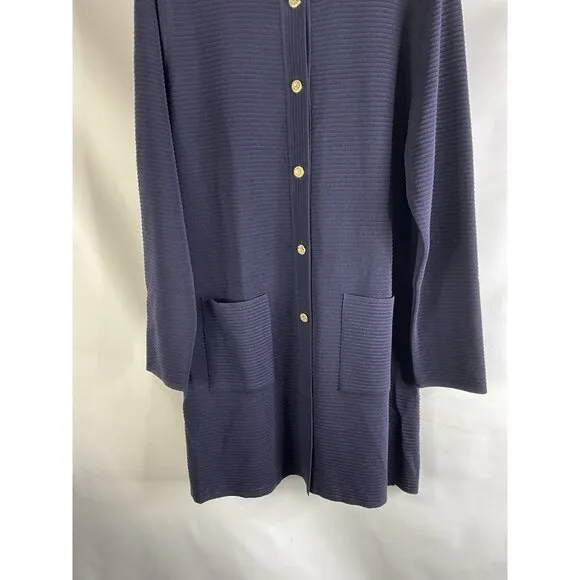 Exclusively Misook Acrylic Knit Button Front Dress Quiet Luxury