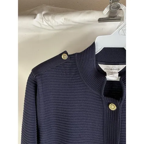 Exclusively Misook Acrylic Knit Button Front Dress Quiet Luxury