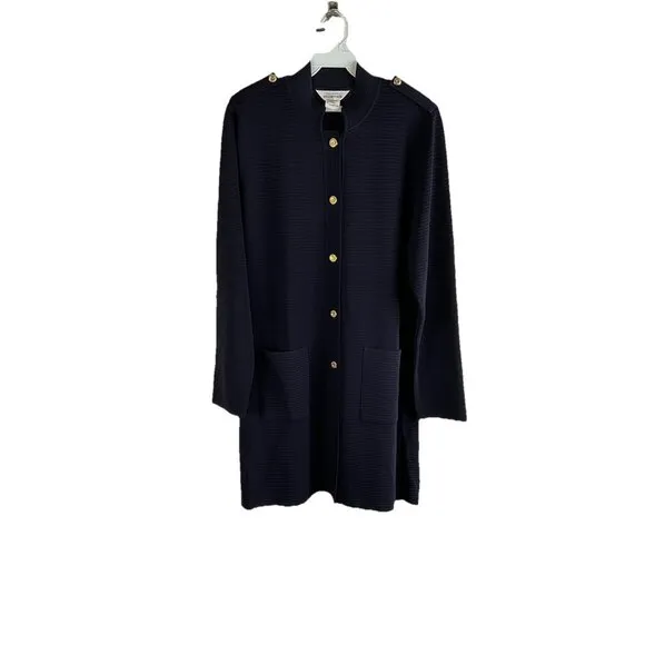 Exclusively Misook Acrylic Knit Button Front Dress Quiet Luxury