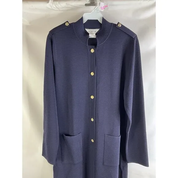 Exclusively Misook Acrylic Knit Button Front Dress Quiet Luxury