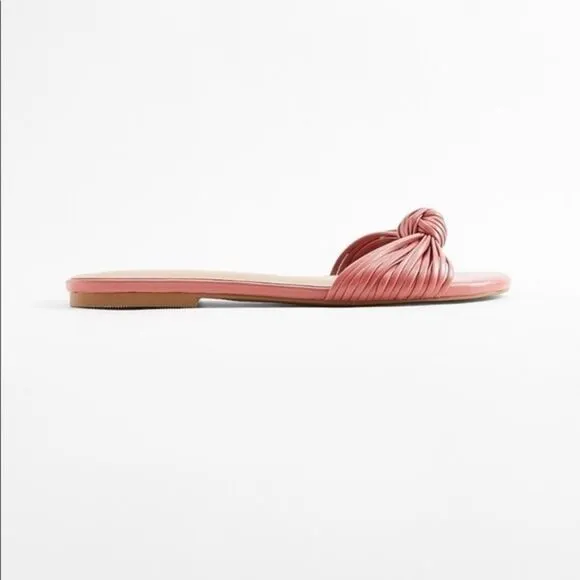 Express women's size 8 Knotted Slide Sandals shoes slippers summer