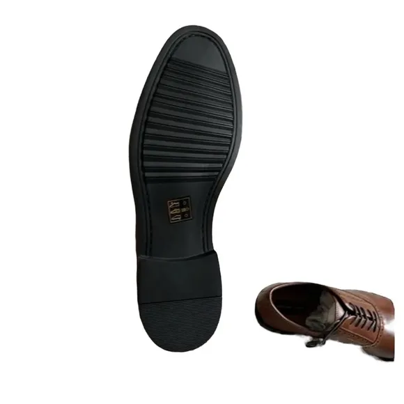 Fairlane &amp; Sons Brown Cap Toe Leather Oxfords Men’s Shoes 11​