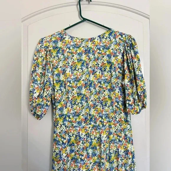 Faithfull the brand Marta midi floral romantic lightweight dress size 2