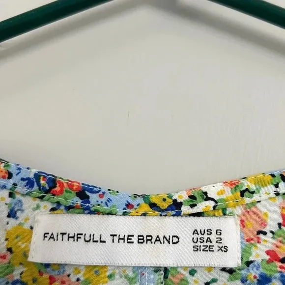 Faithfull the brand Marta midi floral romantic lightweight dress size 2