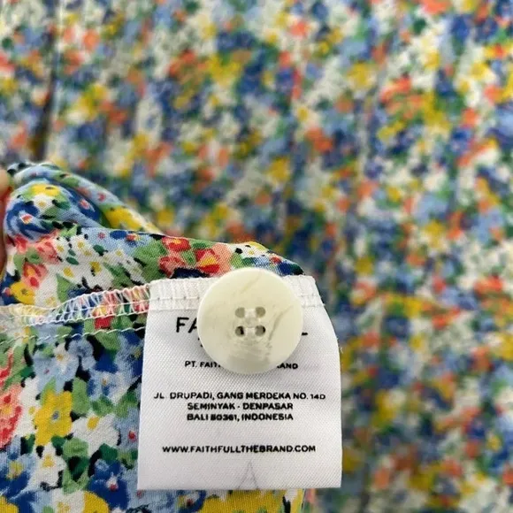 Faithfull the brand Marta midi floral romantic lightweight dress size 2