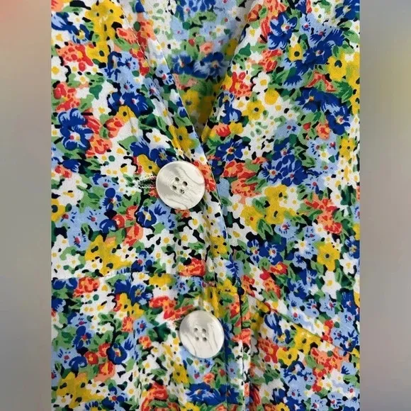 Faithfull the brand Marta midi floral romantic lightweight dress size 2