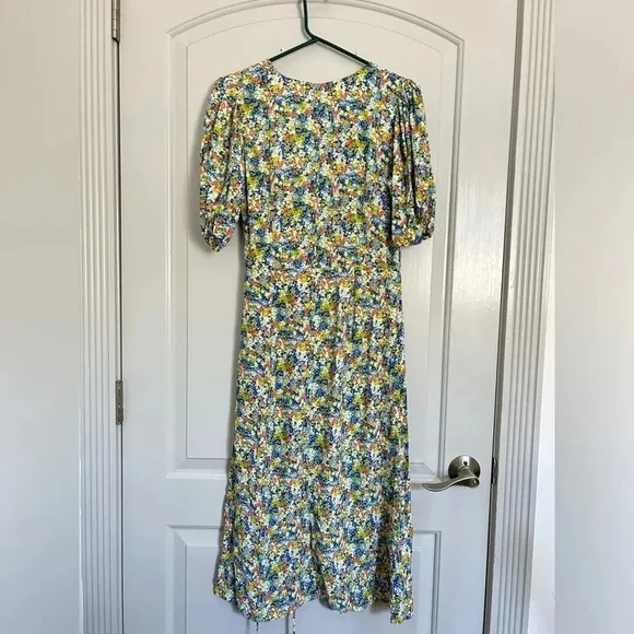 Faithfull the brand Marta midi floral romantic lightweight dress size 2