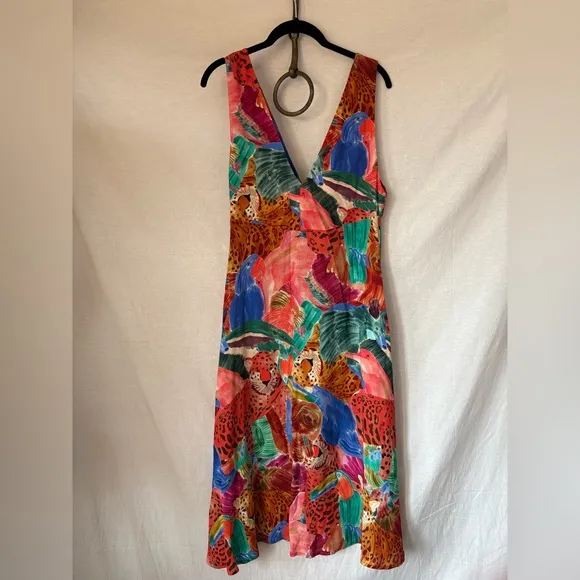 Farm Rio Animal Collage MIDI Dress