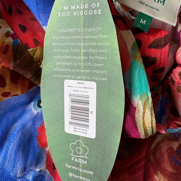 Farm Rio Animal Collage MIDI Dress