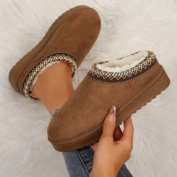 Fashionable Women's faux Fur Lined shoes