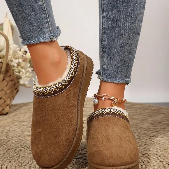 Fashionable Women's faux Fur Lined shoes
