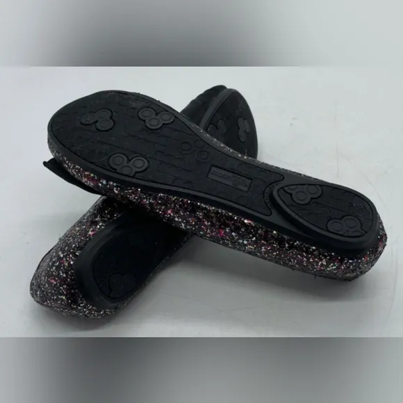 ⭐️Fergalicious Black and Pink Glitter Ballet Flats