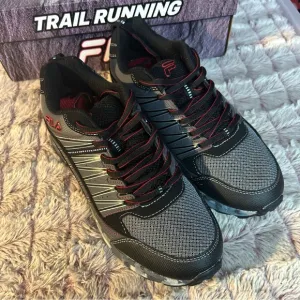 Fila Men's Black and Gray Trail Running Shoes