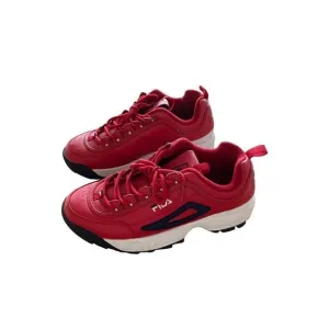 Fila Mens Red Disruptor II Premium Leather Athletic Sneakers Shoes Size 10