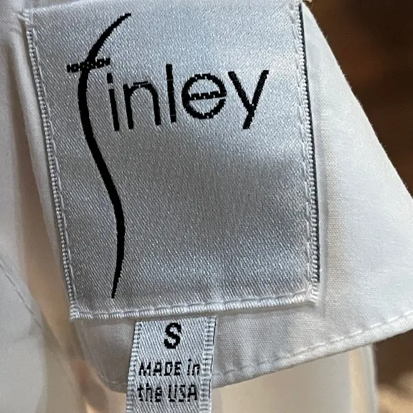 Finley Pilar Stitched-Hem Poplin White Cotton Shift Dress Minimalist