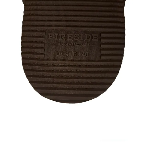 Fireside by Dearfoams Auburn Genuine Shearling Thong Slipper Shoes