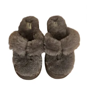 Fireside by Dearfoams Auburn Genuine Shearling Thong Slipper Shoes