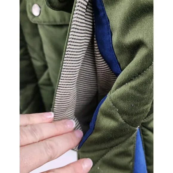Fisher   Baker Men's XL Green Quilted‎ Full Zip Lined Vest Pockets