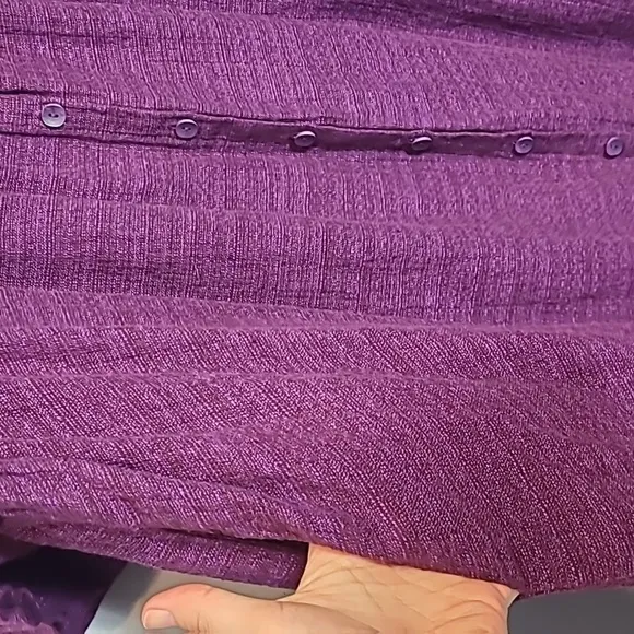Flax Maxi Dress Purple Linen Lagenlook Coastal Luxury New Size 3X Shirt Dress