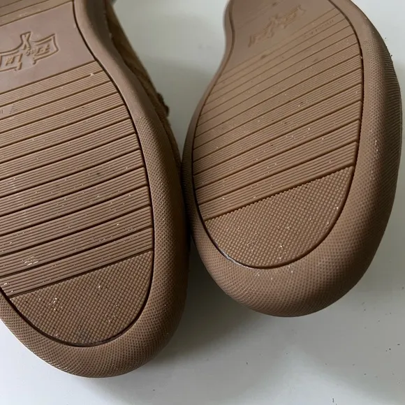 FLG LTD Men’s Leather Loafers Boardwalk Slippers Shearling Lined Size 9 M