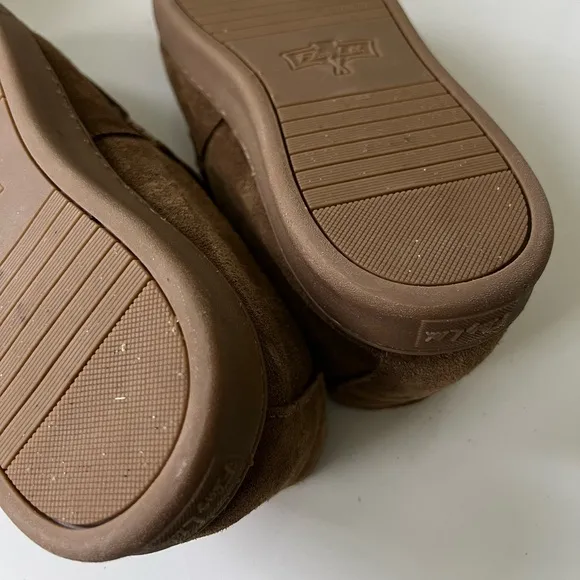 FLG LTD Men’s Leather Loafers Boardwalk Slippers Shearling Lined Size 9 M