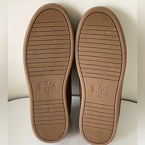 FLG LTD Men’s Leather Loafers Boardwalk Slippers Shearling Lined Size 9 M