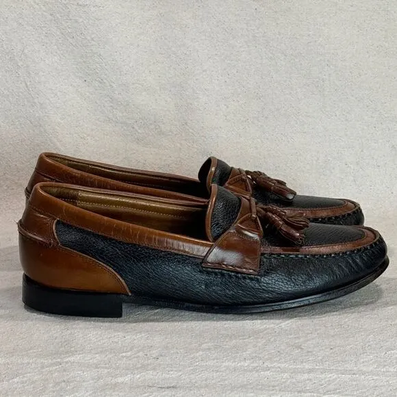 Florsheim Black/Brown 2-Tone Tassels Loafer Mens Size 11D