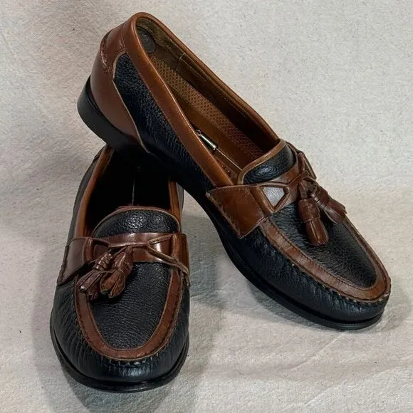 Florsheim Black/Brown 2-Tone Tassels Loafer Mens Size 11D