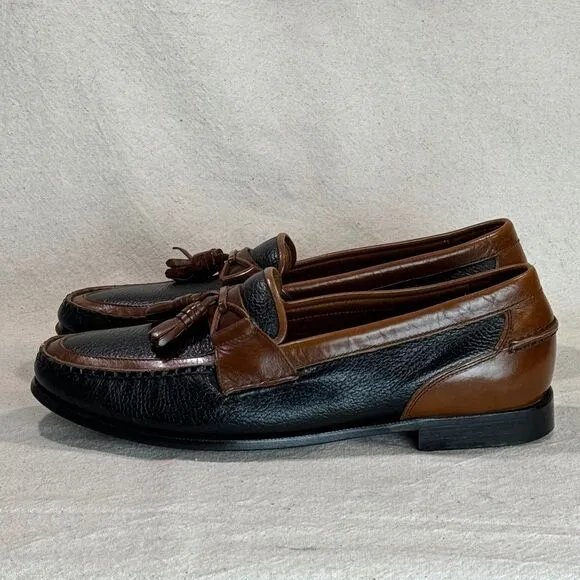 Florsheim Black/Brown 2-Tone Tassels Loafer Mens Size 11D
