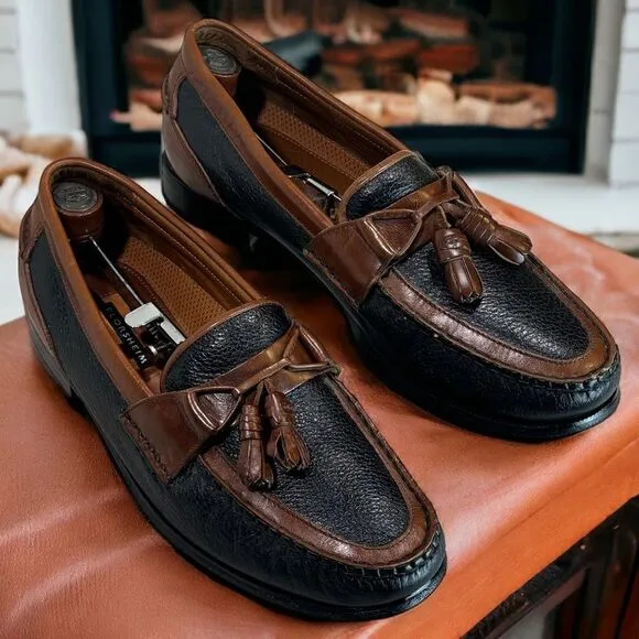Florsheim Black/Brown 2-Tone Tassels Loafer Mens Size 11D