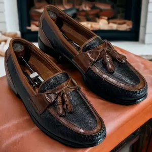 Florsheim Black/Brown 2-Tone Tassels Loafer Mens Size 11D