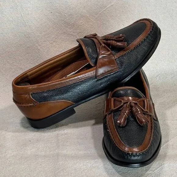 Florsheim Black/Brown 2-Tone Tassels Loafer Mens Size 11D
