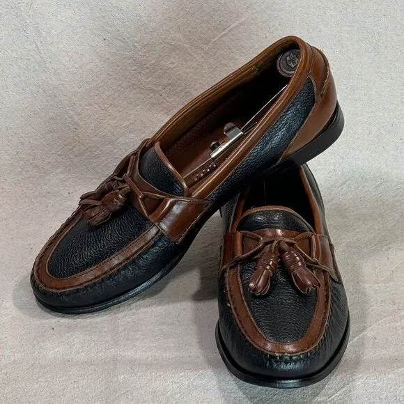 Florsheim Black/Brown 2-Tone Tassels Loafer Mens Size 11D