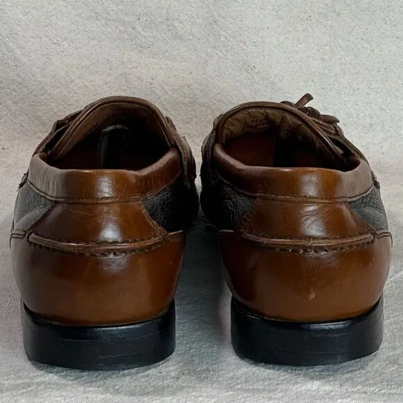 Florsheim Black/Brown 2-Tone Tassels Loafer Mens Size 11D