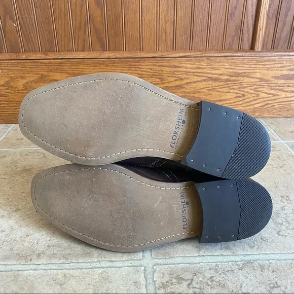 Florsheim Chukka Round Toe Leather Boots Lace Up Shoes Size 11