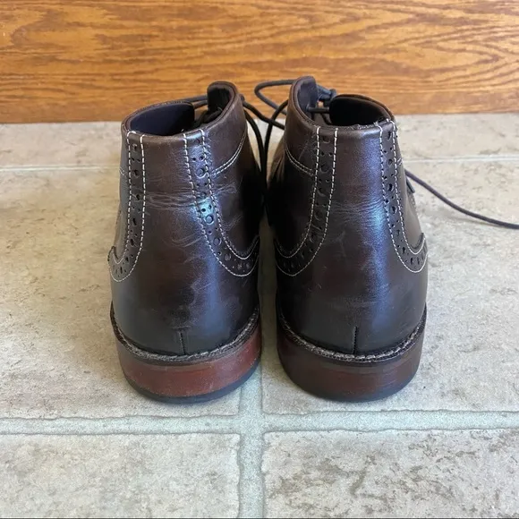 Florsheim Chukka Round Toe Leather Boots Lace Up Shoes Size 11