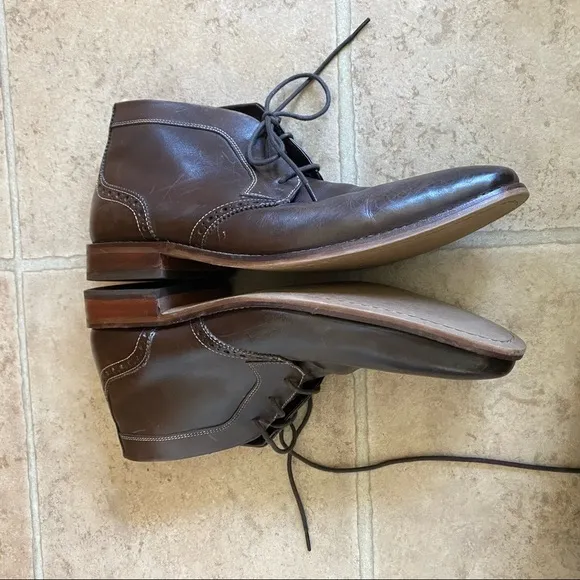 Florsheim Chukka Round Toe Leather Boots Lace Up Shoes Size 11