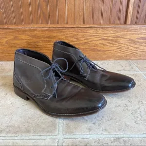 Florsheim Chukka Round Toe Leather Boots Lace Up Shoes Size 11