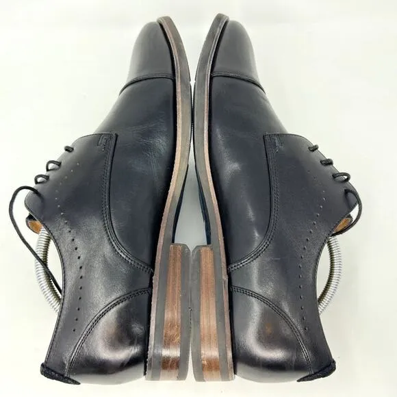 Florsheim Comfortech Black Oxford Derby shoes Men 11M FlexSole Ortholite Leather