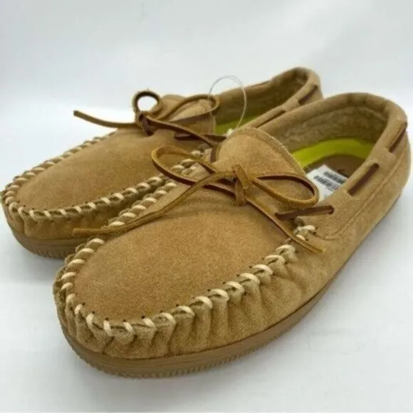 Florsheim Cozzy Moc Toe Tie Slipper Loafers Leather New