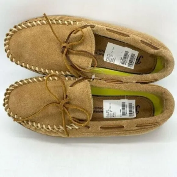 Florsheim Cozzy Moc Toe Tie Slipper Loafers Leather New
