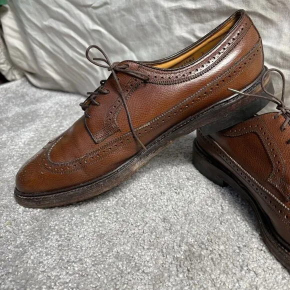 Florsheim Men's Royal Imperial Brogue Wingtips 97625 Size 10.5 B Brown Leather
