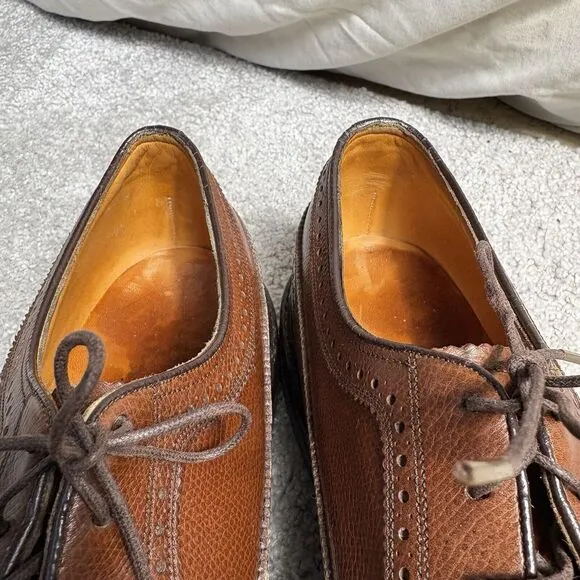 Florsheim Men's Royal Imperial Brogue Wingtips 97625 Size 10.5 B Brown Leather