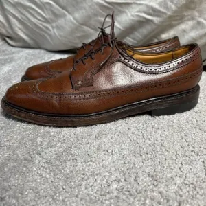 Florsheim Men's Royal Imperial Brogue Wingtips 97625 Size 10.5 B Brown Leather
